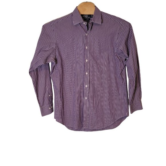 Polo Ralph‎ Lauren Curham Classic Fit Button-Up Shirt 16.5 Long Sleeve Purple - Picture 1 of 4